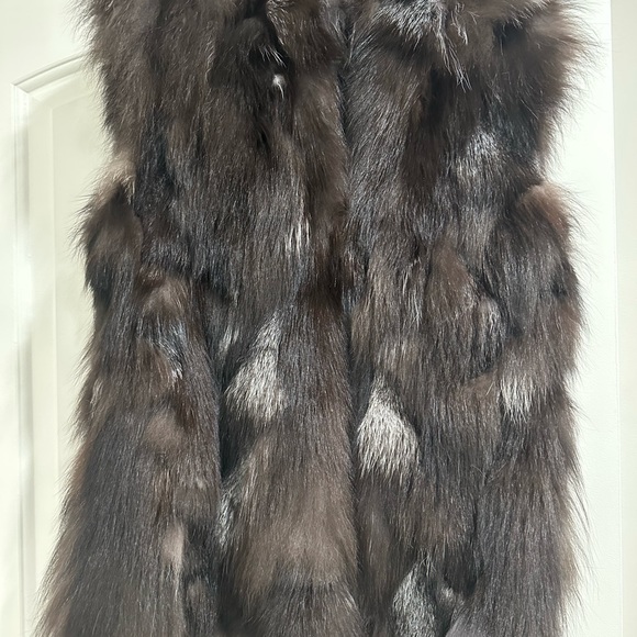 Authentic ADRIENNE LANDAU real FOX fur Vest size S - Picture 3 of 6
